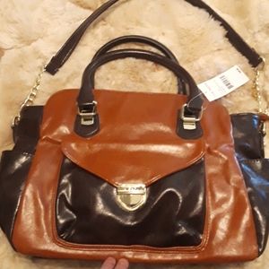 Steve Madden- large brown and tan purse